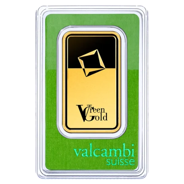 50 gram goudbaar Valcambi Green