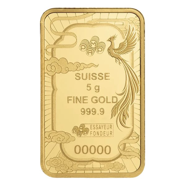 5 gram Goudbaar - Pamp Suisse - Good Luck Phoenix (met certificaat) - Image 3