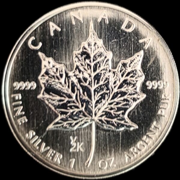 Canadian Maple Leaf 1 oz 1999 met Y2K privy