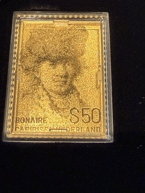 Gouden Postzegels Rembrandt van Rijn 2019 (Nederland en Bonaire) - Image 2