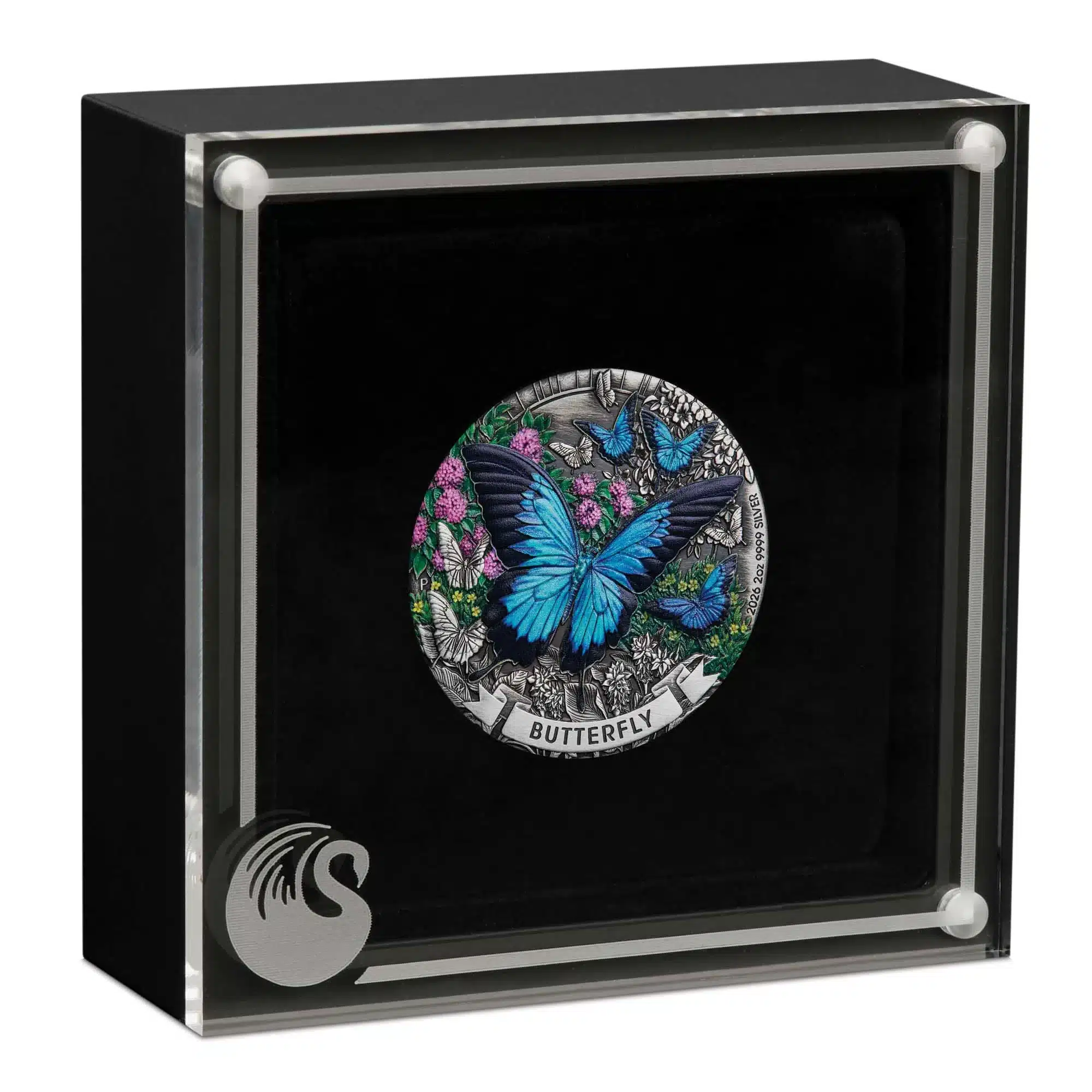 Australian butterfly 2 oz 2026 antique finish - coloured (2.000 oplage) - Image 2