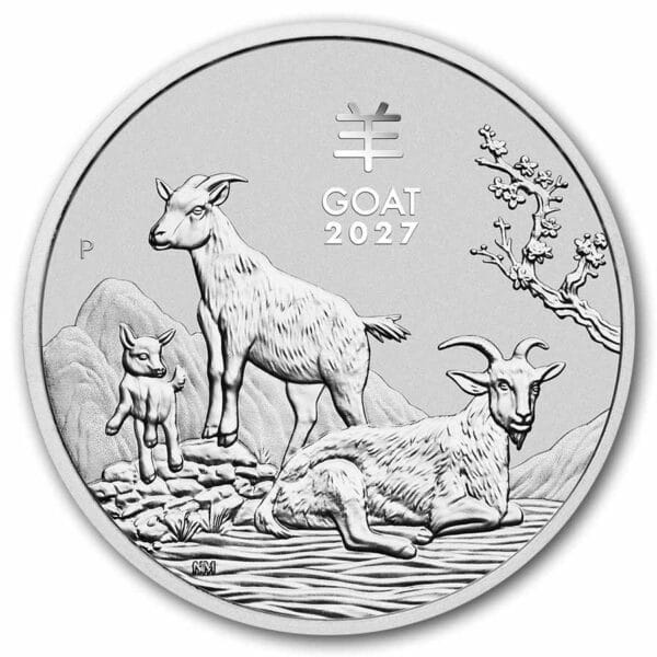 Lunar III – Year of the Goat 0.5 oz front 101munten Year of the goat
