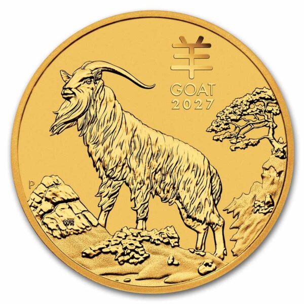 Lunar III Year of the Goat 1 oz 2027 front 101munten Year of the Goat