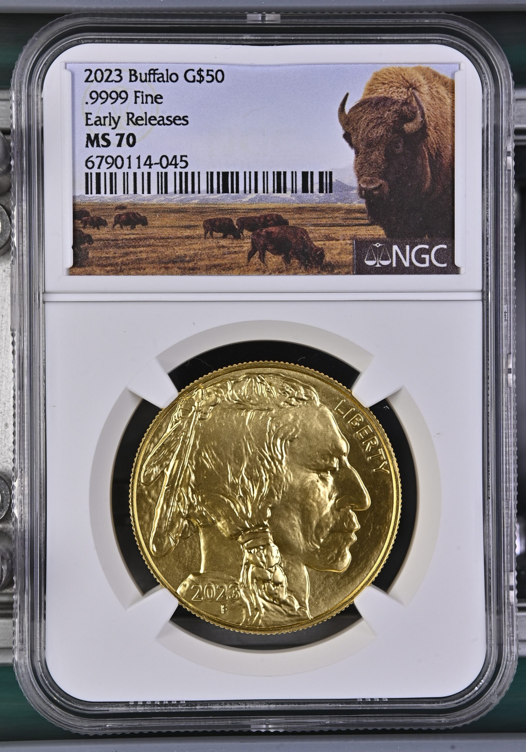 Buffalo 1 oz 2023 NGC MS70 Top Pop