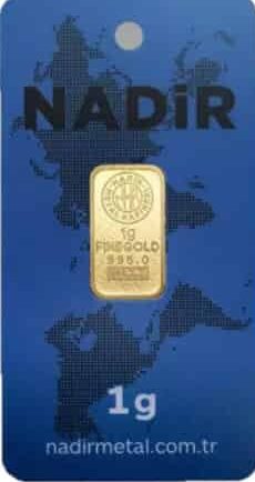 1 gram goudbaar Nadir