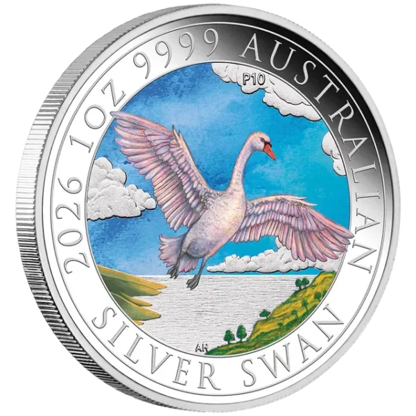 Swan 1 oz 2026 coloured (1.500 oplage)