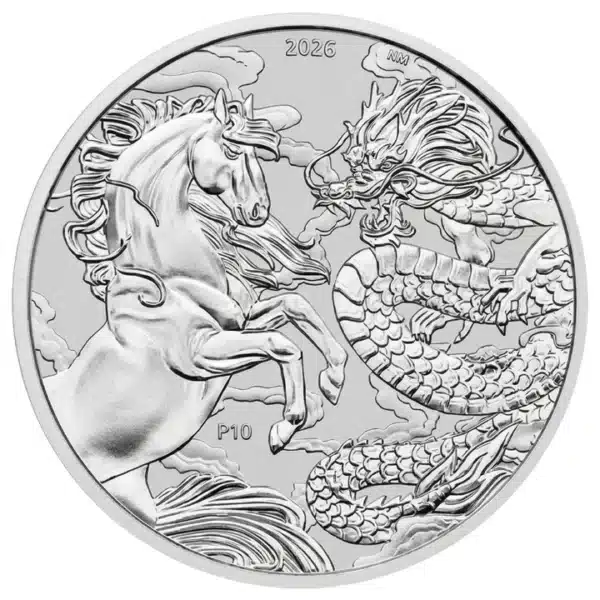 Chinese Myths & Legends - Dragon and Horse 1 oz 2026