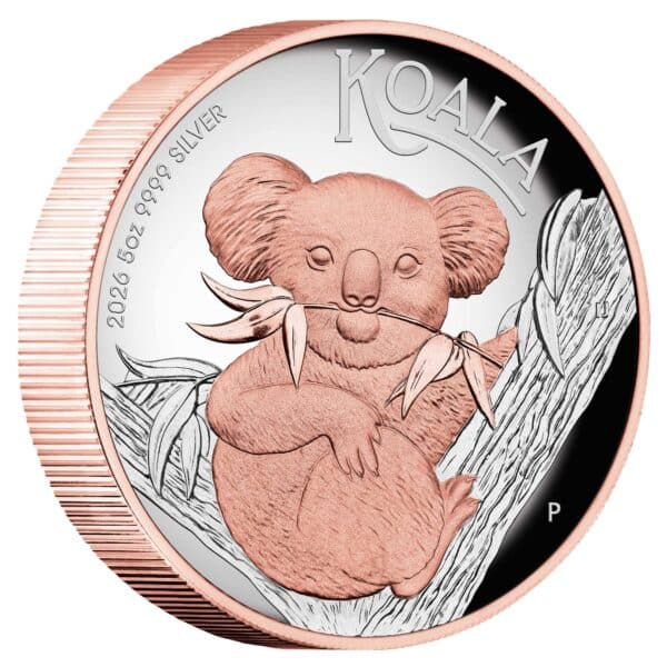 Koala 5 oz 2026 High Relief Proof Rose Gold Gilded