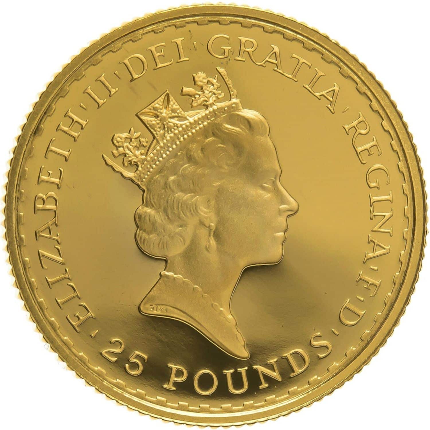 25 pound 1990 britannia 0.25 oz