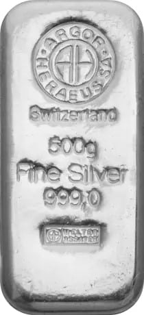 500 gram zilverbaar