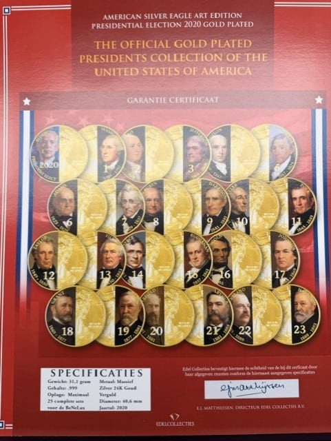 American Eagle 1 oz Presidential Set 2020 – Gold plated