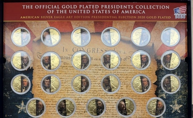 American Eagle 1 oz Presidential Set 2020 – Gold plated