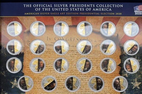 American Eagle 1 oz Presidential Set 2020 – Partial Gilded