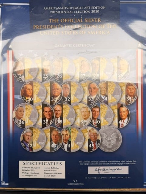 American Eagle 1 oz Presidential Set 2020 – Partial Gilded
