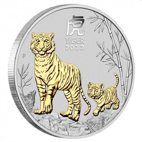Lunar III - Year of the Tiger - 1 oz 2022 Verguld