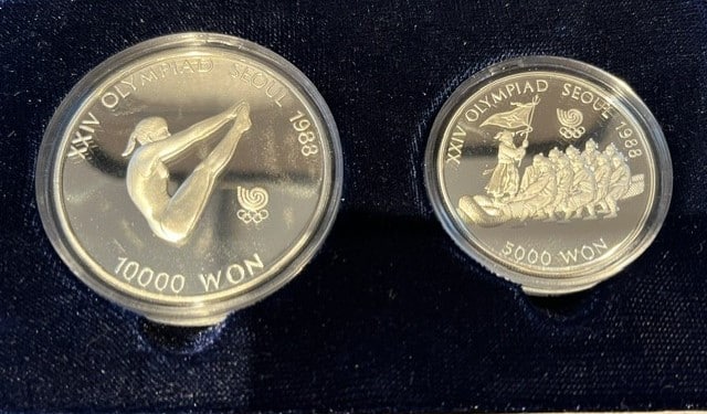 Zilveren munten set - 1988 Zuid-Korea Olympische Spelen (totaal 1.5 oz) 10% boven spot - Image 2