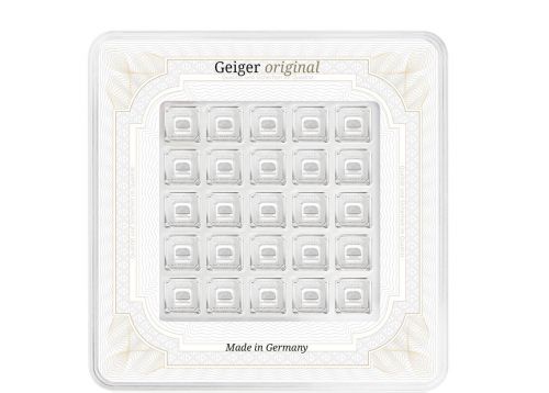 25 x 1 zilverbaar Geiger (met certificaat) - 101 munten